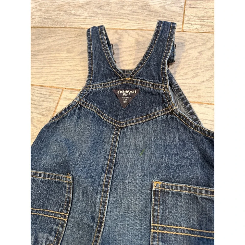 Oshkosh‎ B'gosh 12 Months Baby Denim Overalls Bibs Jeans Vestbak Boys Girls